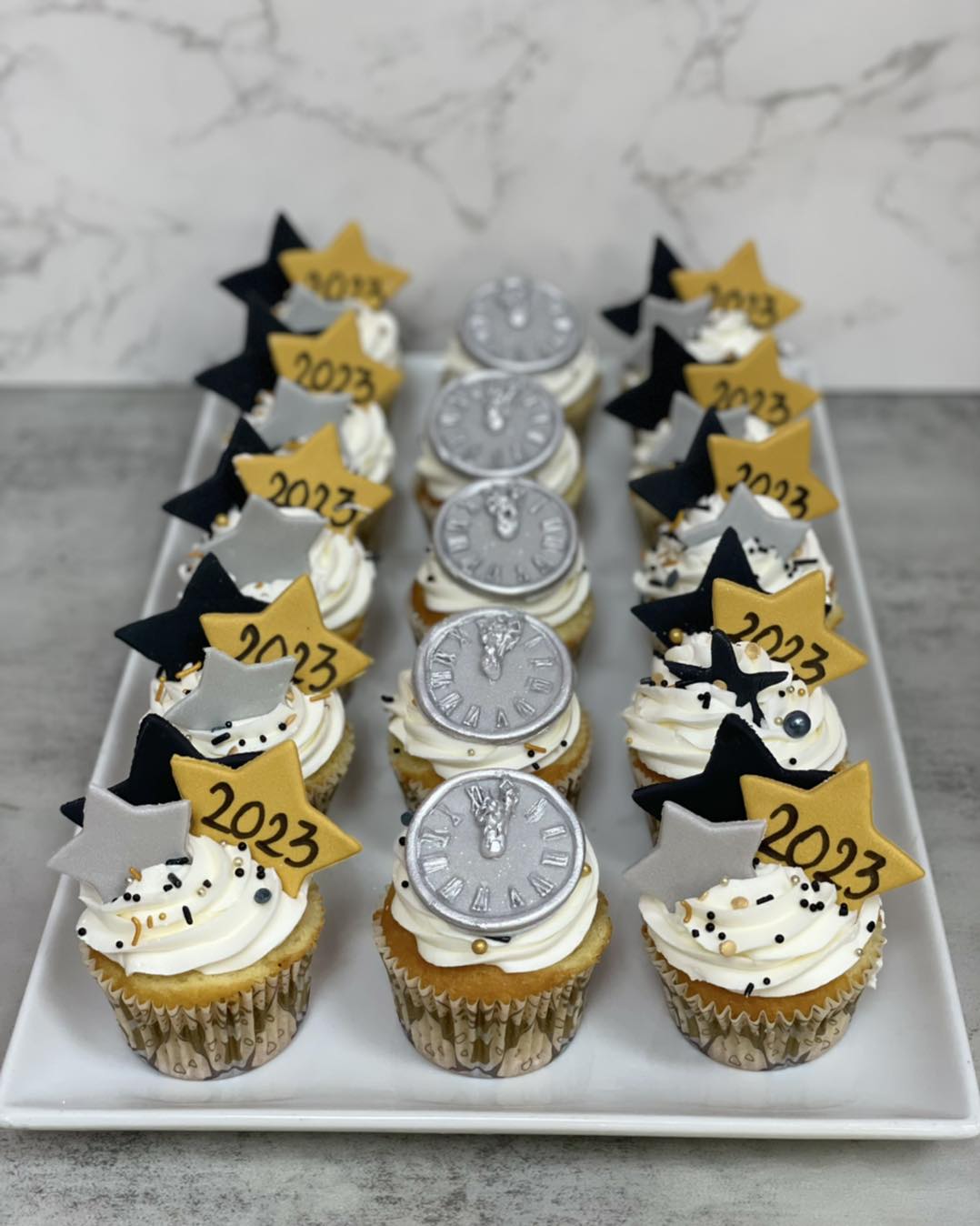 New Year’s cupcakes!!!!🎉🎉🥂🥂🥂