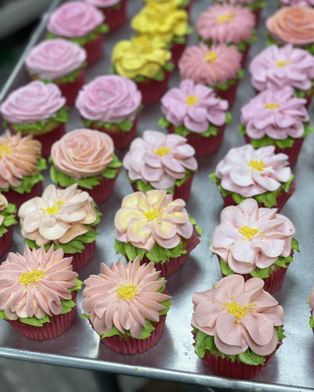 Spring is in the air…. Outside still feels like winter but inside our cupcakes are blooming…...